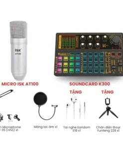 Bộ livestream K300 model 2021 và Micro thu âm ISK AT100 (Sao chép)
